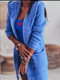 Load image into Gallery viewer, Ladies Longline Cardigan/ azure