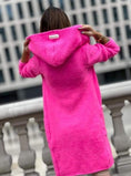 Load image into Gallery viewer, Ladies Longline Cardigan/ fuchsia