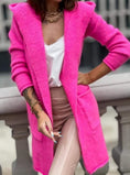 Load image into Gallery viewer, Ladies Longline Cardigan/ fuchsia