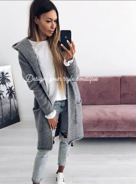 Long Cardigan/ dark gray