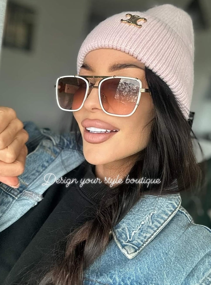 Celine Soft Pink Logo Beanie Celine pink hat - Gem main image 3