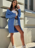 Load image into Gallery viewer, Ladies Longline Cardigan/ azure