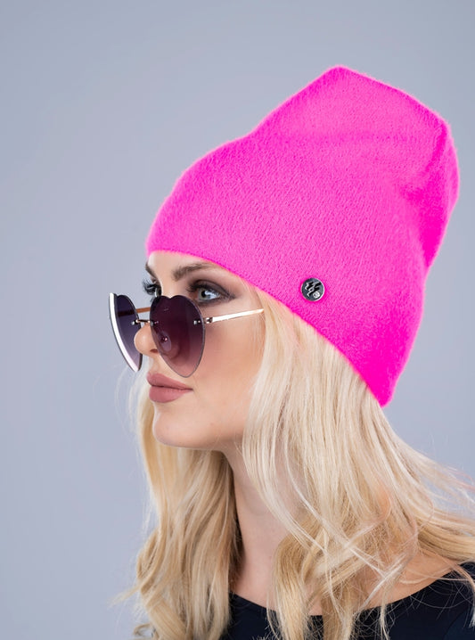 Set: hat and scarf neon pink