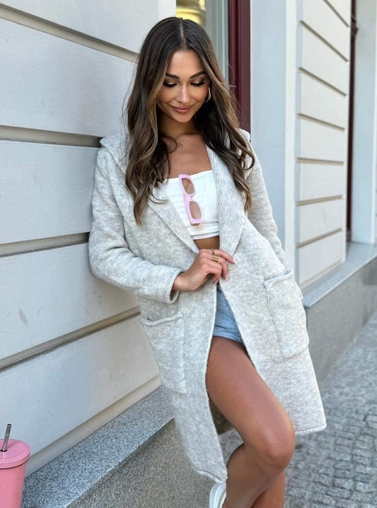 Long Cardigan/  light gray