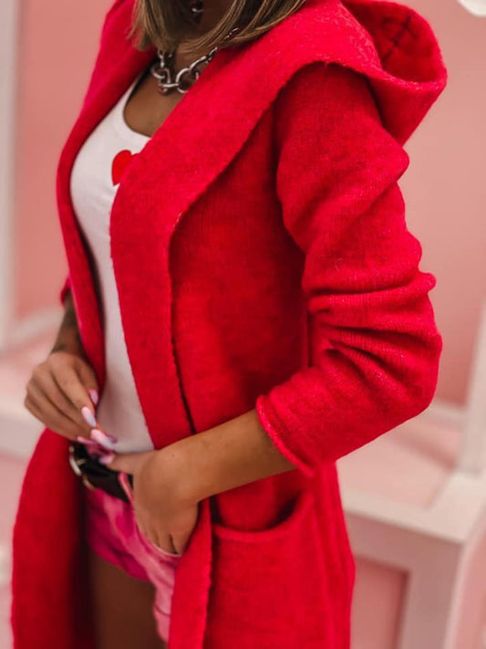 Long Cardigan StayHere / raspberry