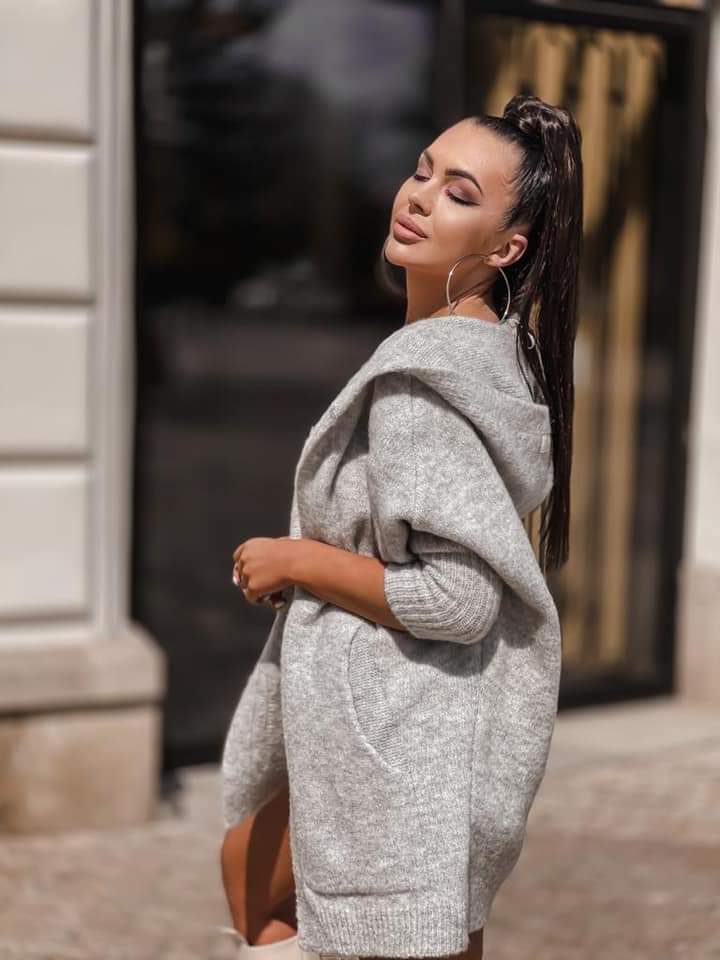 Short Cardigan/ gray