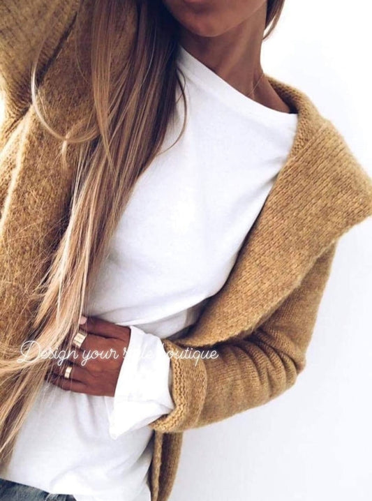 Long Cardigan/ mustard
