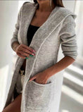 Load image into Gallery viewer, Long Cardigan/  light gray
