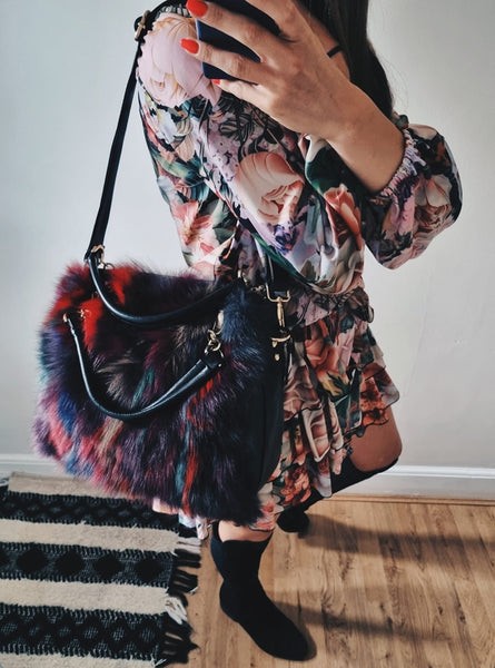 Bag with real fur